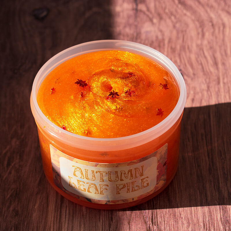 golden coated clear slime