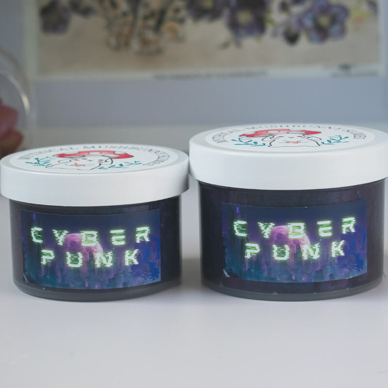 clear base slime with a captivating purple-to-blue color shift