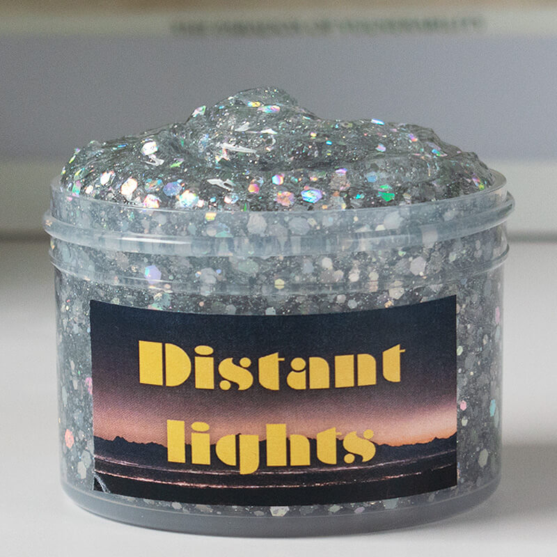 Clear base slime with holo glitter