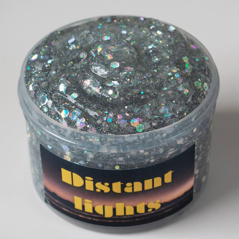 Clear base slime with holo glitter