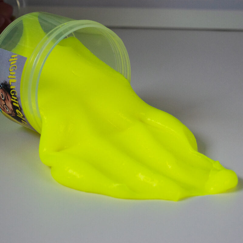 neon yellow color jelly slime