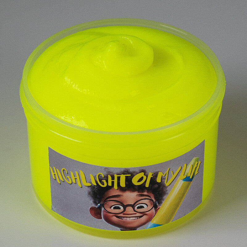 neon yellow color jelly slime