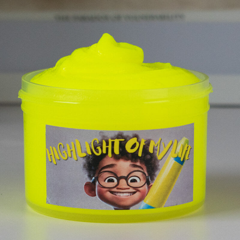 neon yellow color jelly slime