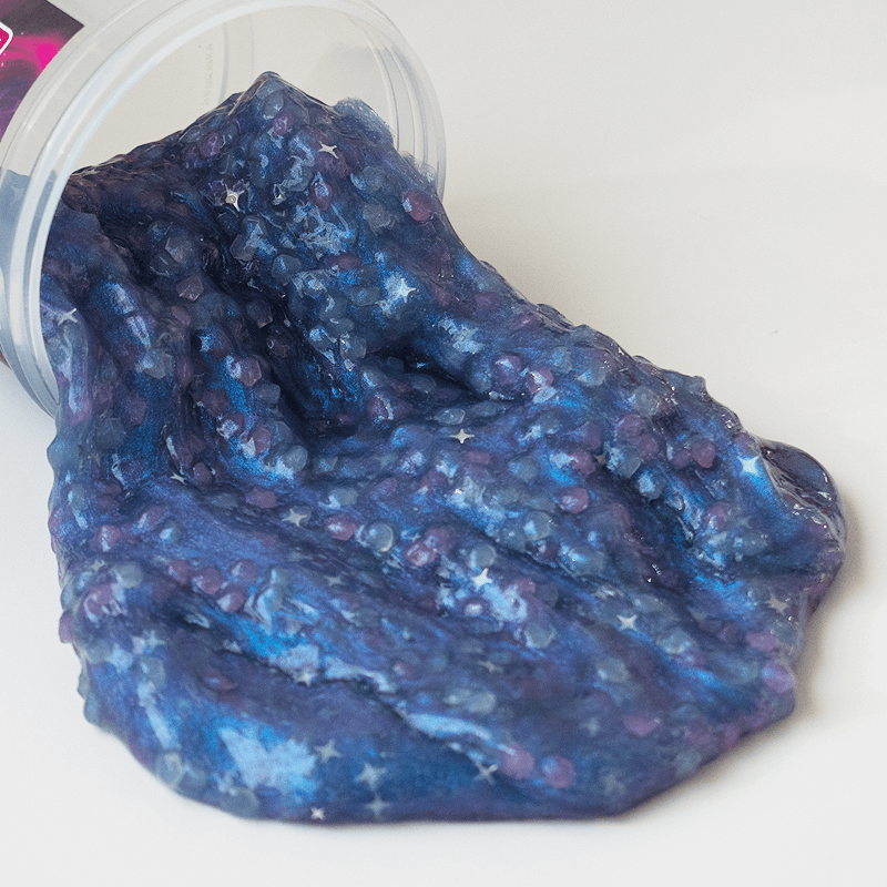 luminescent blue crunchy slime