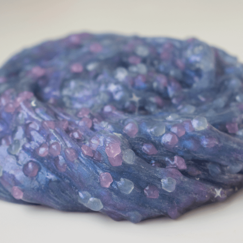 luminescent blue crunchy slime