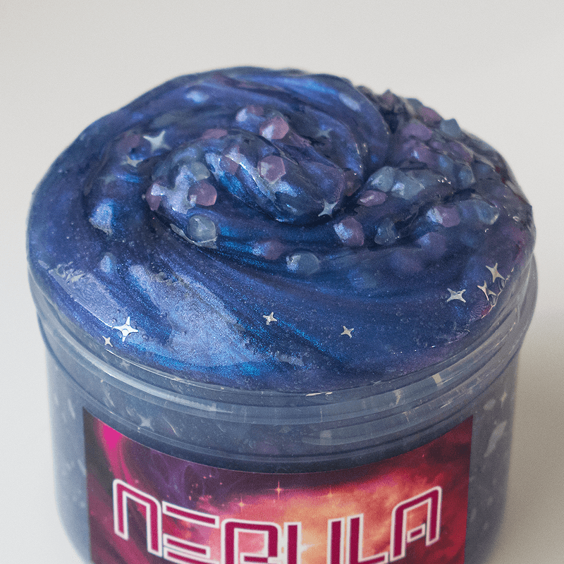 luminescent blue crunchy slime