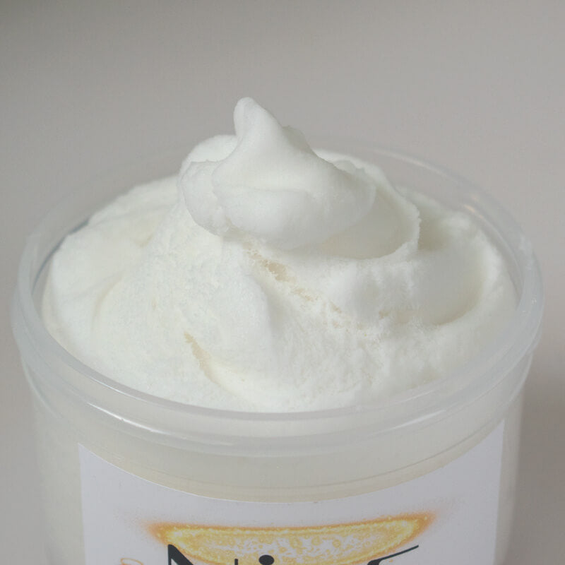 white cloud cream with gold foil