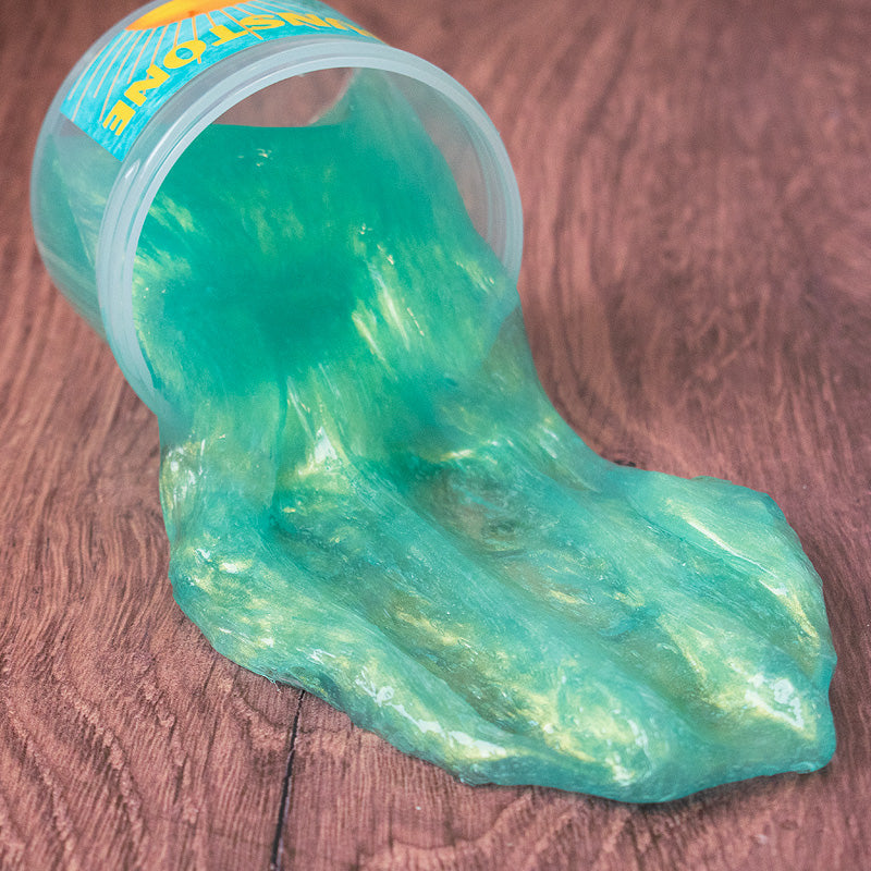 Light green coated clear slime