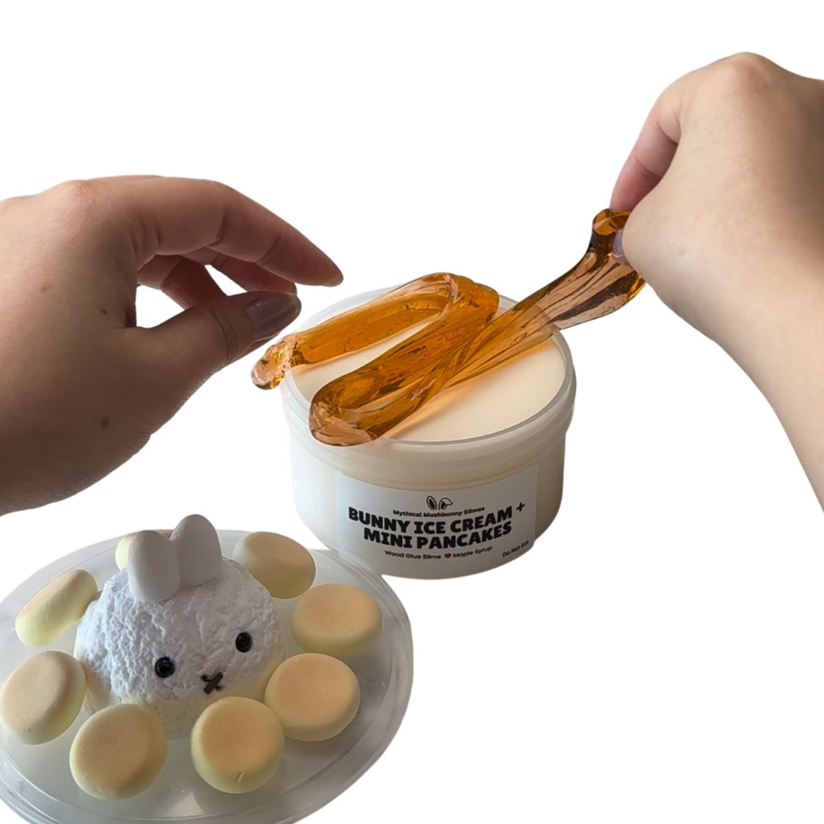 Bunny Ice Cream with Mini Pancakes | DIY Slime Kit - Mythical Mushbunny Slimes