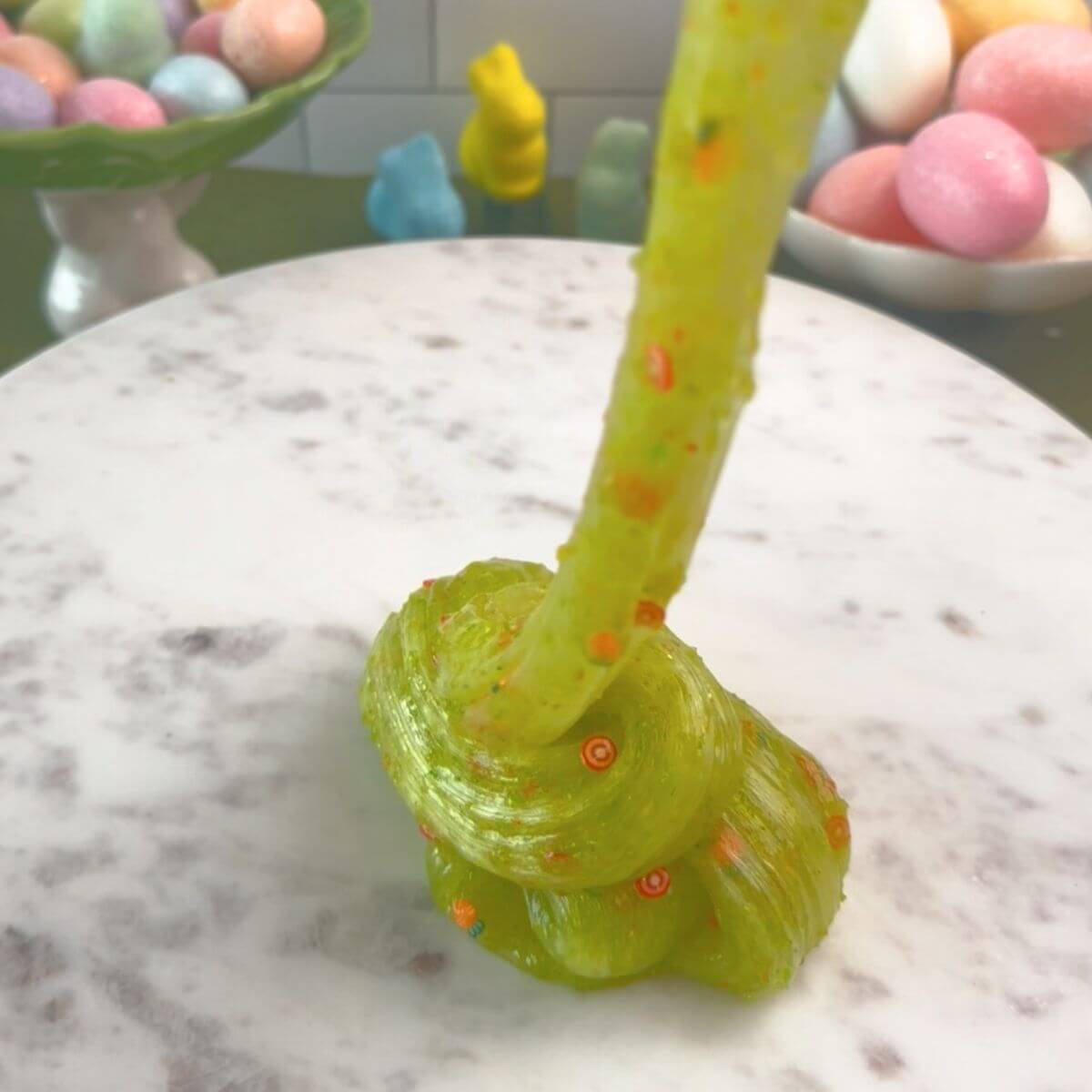 Gardening Gnome – Textured Clear Slime - Mythical Mushbunny Slimes