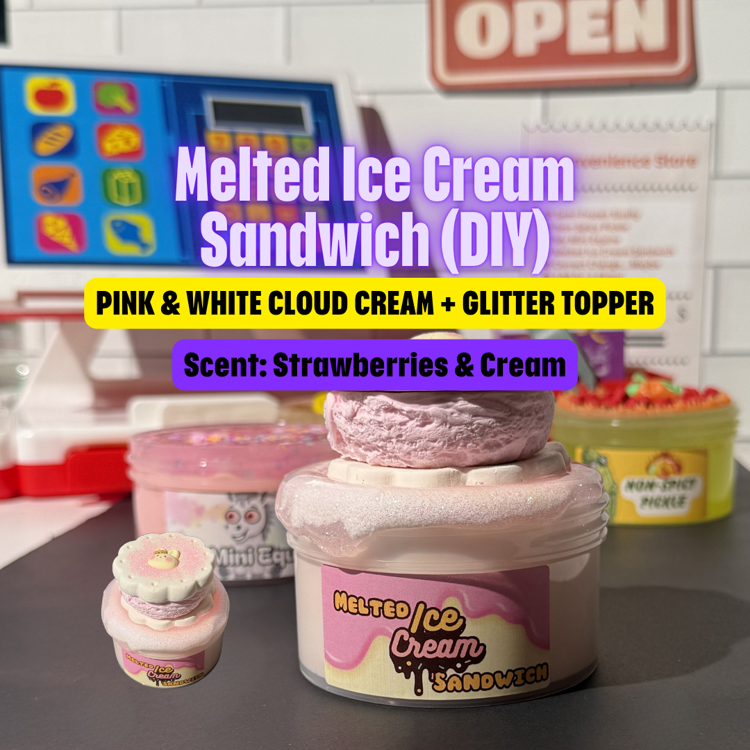 Melted Ice Cream Sandwich DIY Slime - Mythical Mushbunny Slimes
