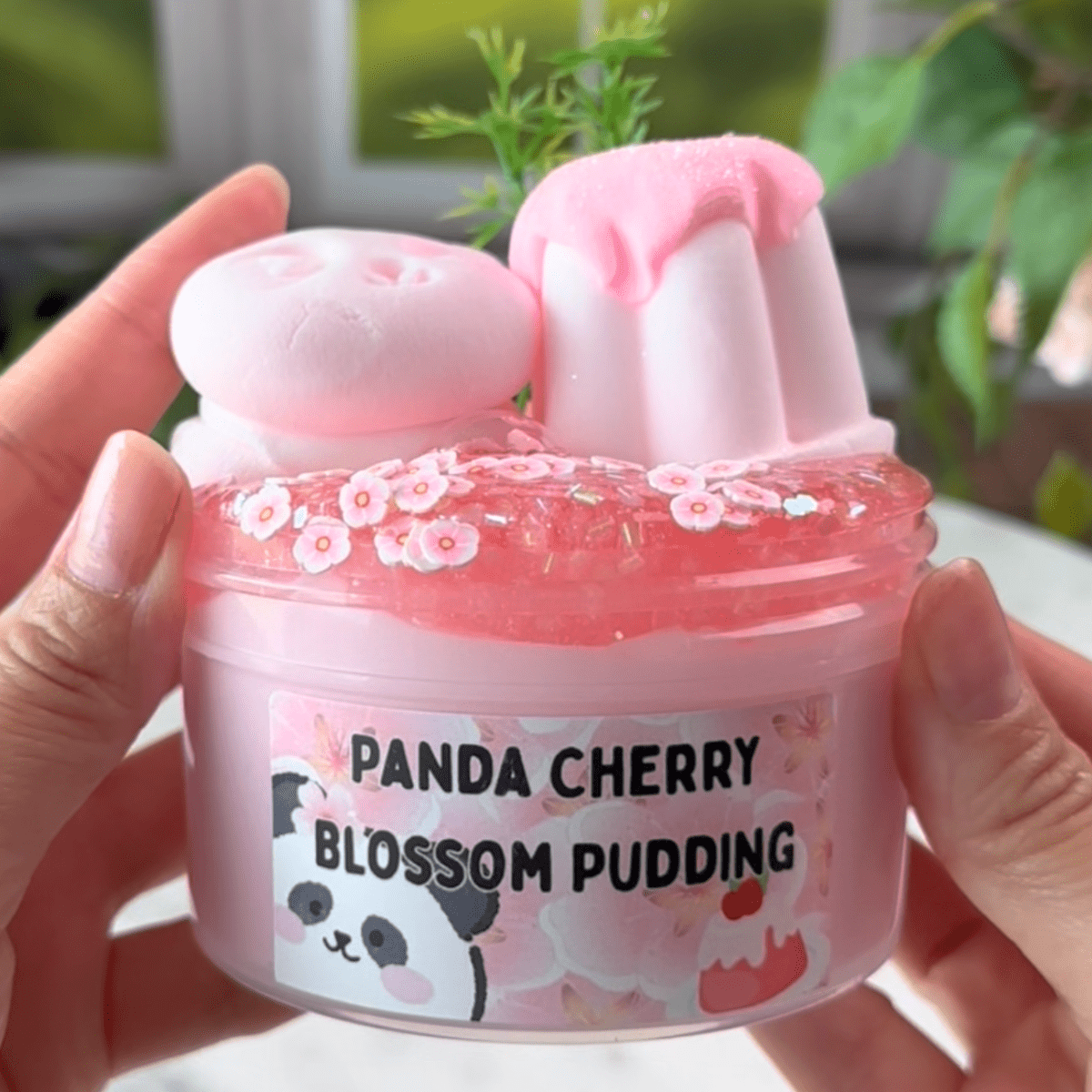 Panda Cherry Blossom Pudding DIY Slime Kit - Mythical Mushbunny Slimes