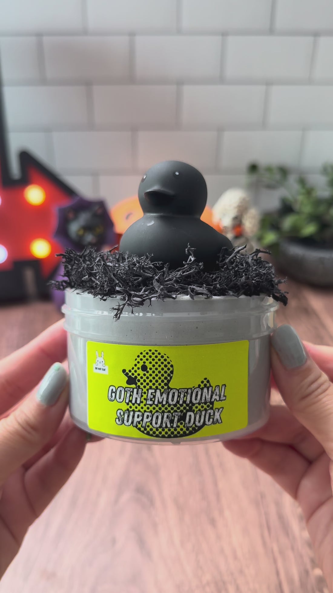 Goth Emotional Support Duck