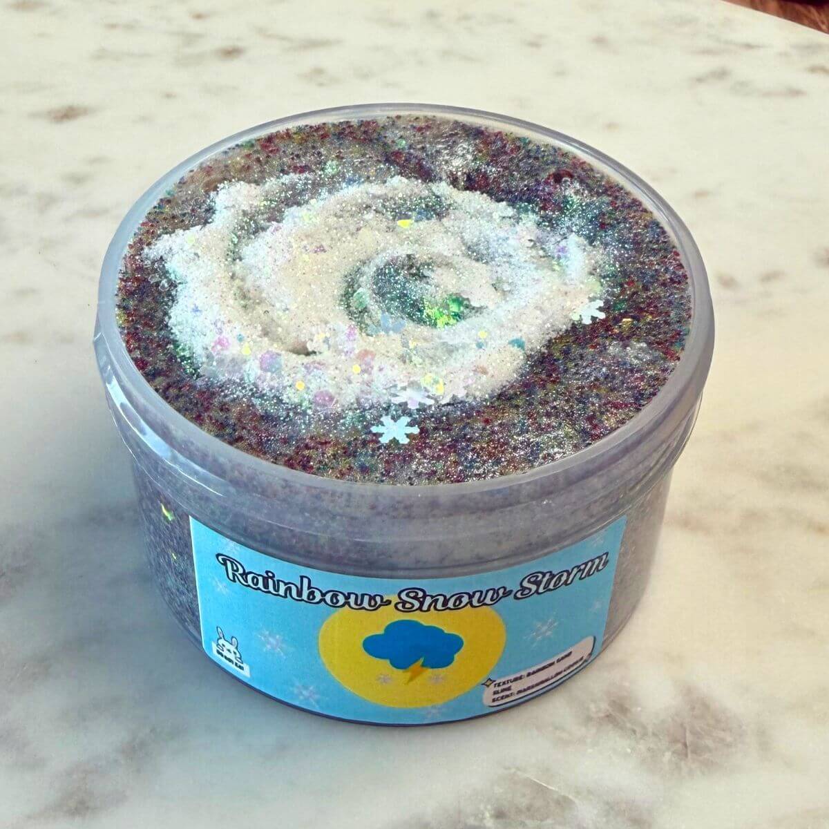 Rainbow Snow Storm Slime - Mythical Mushbunny Slimes