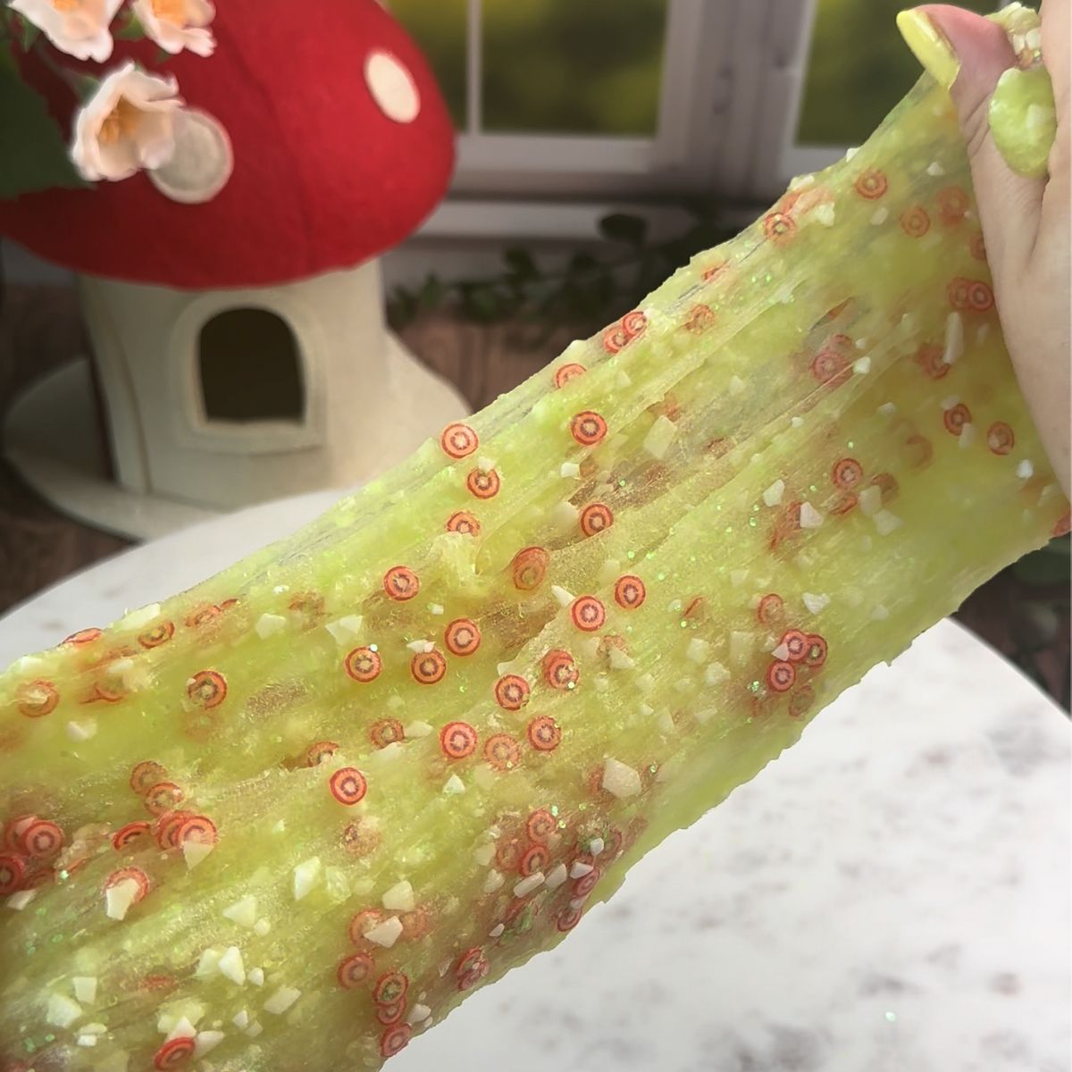 Tomato Tomahto Soy Wax and Snow Fizz Slime - Mythical Mushbunny Slimes