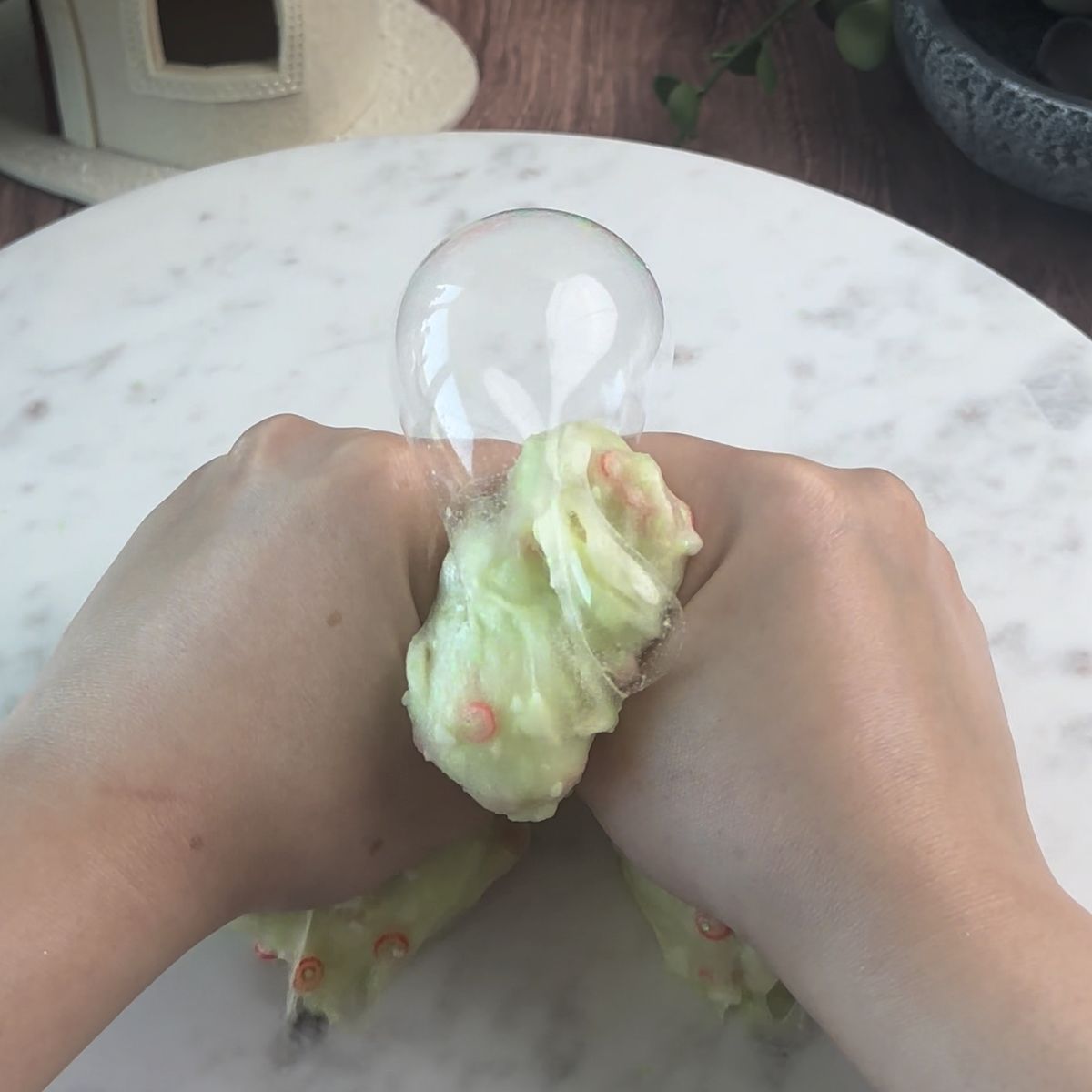 Tomato Tomahto Soy Wax and Snow Fizz Slime - Mythical Mushbunny Slimes