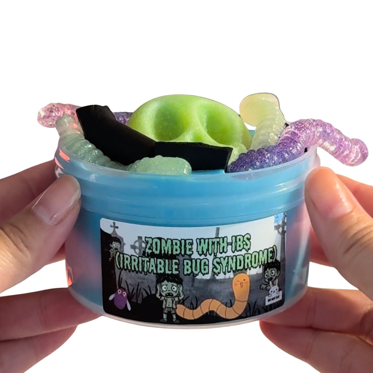 Zombie with IBS (Irritable Bug Syndrome) Slime + Squishies - Mythical Mushbunny Slimes