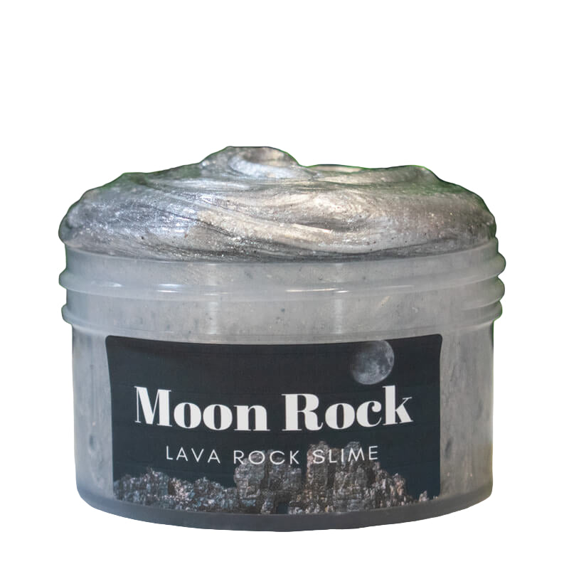 Moon Rocks clear slime with lava rocks