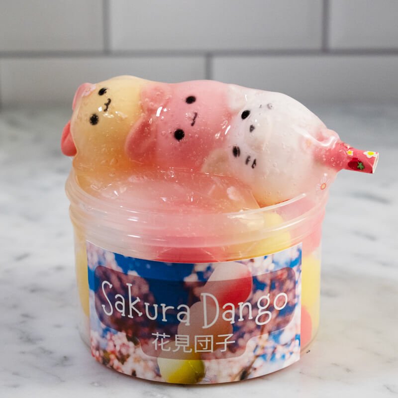 Sakura Dango | Tri Color Cloud Cream Slime - Mythical Mushbunny Slimes