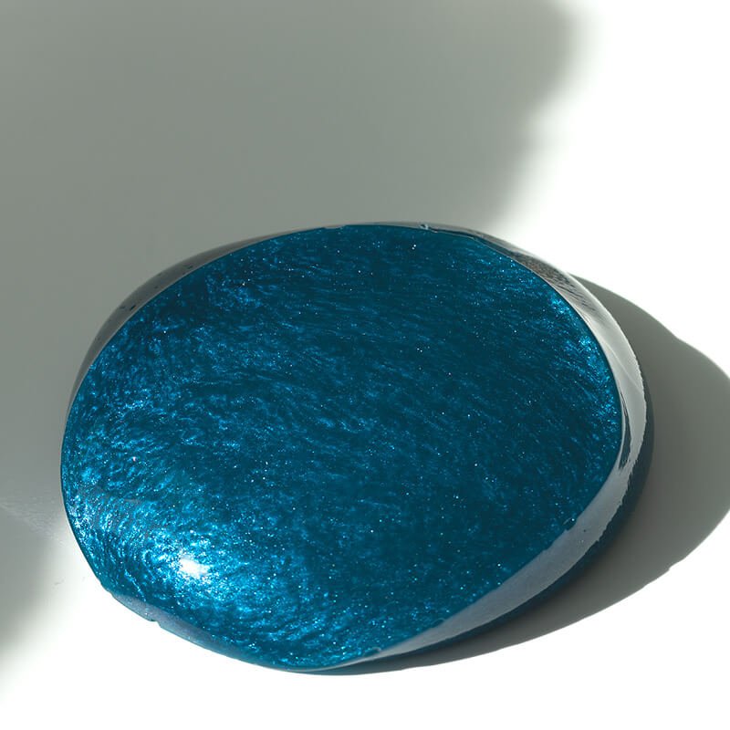 Metallic Panther Blue Coated Clear Slime