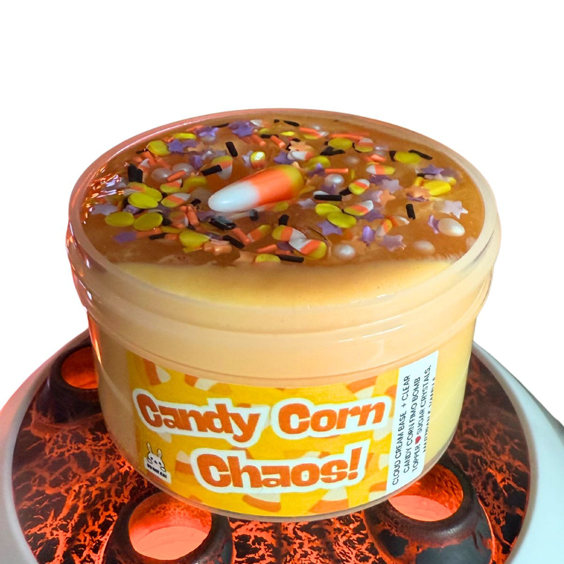 Candy Corn Chaos Cloud Cream Slime With Topper 