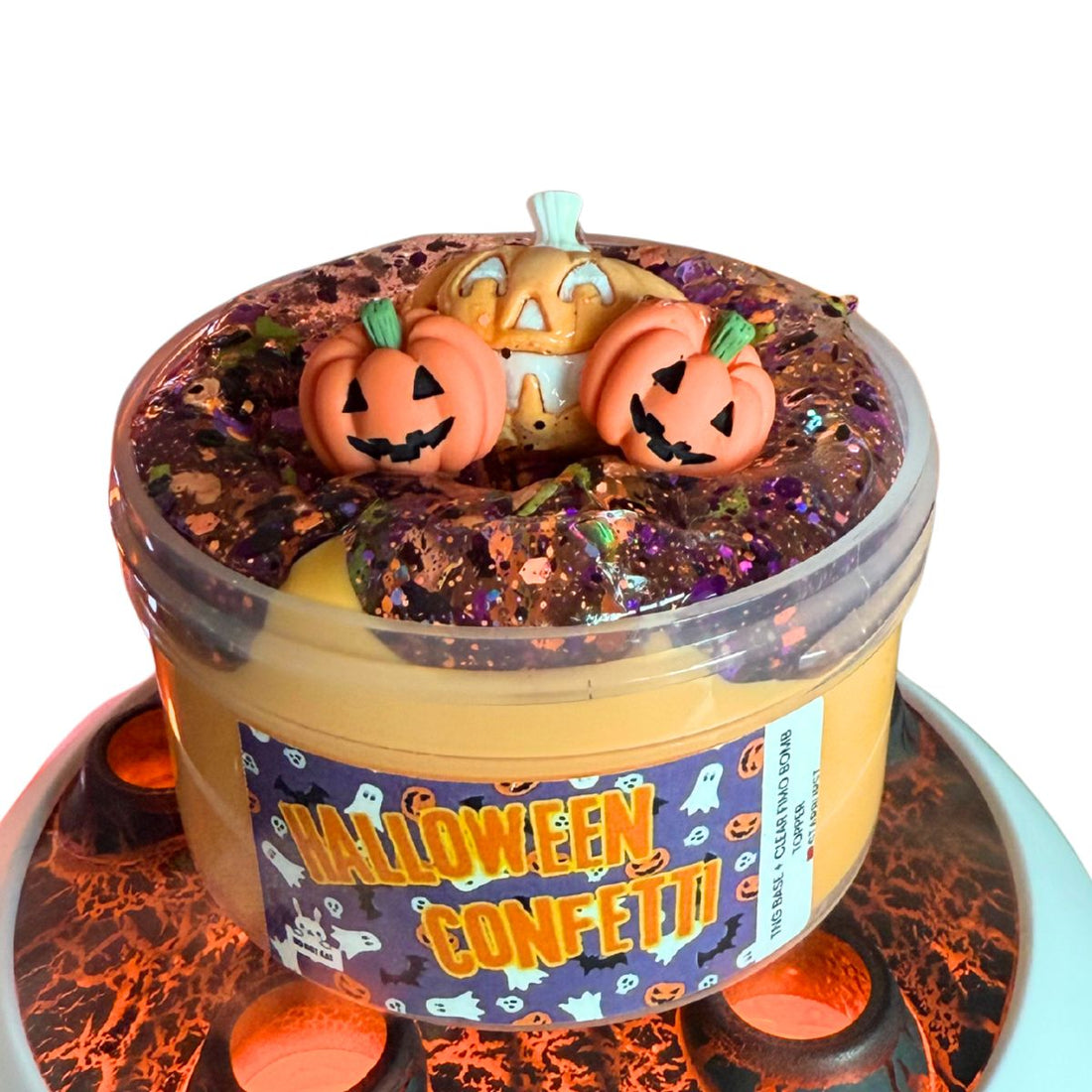 Halloween Confetti Slime Front View
