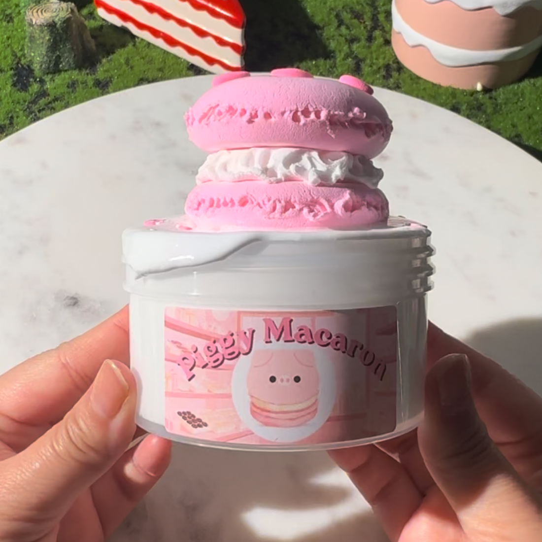 Piggy Macaron DIY Slime