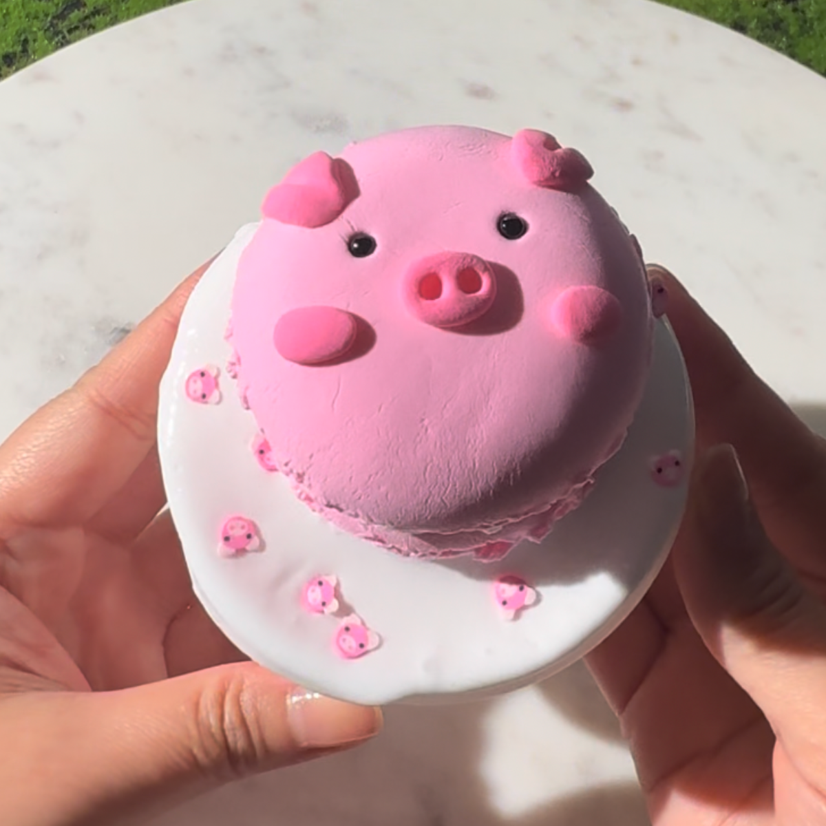 Piggy Macaron DIY Slime Top