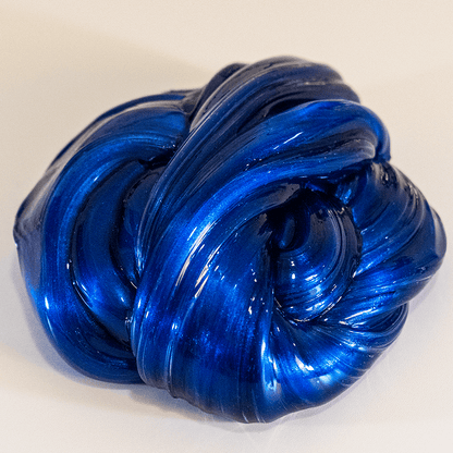 deep blue metallic clear slime