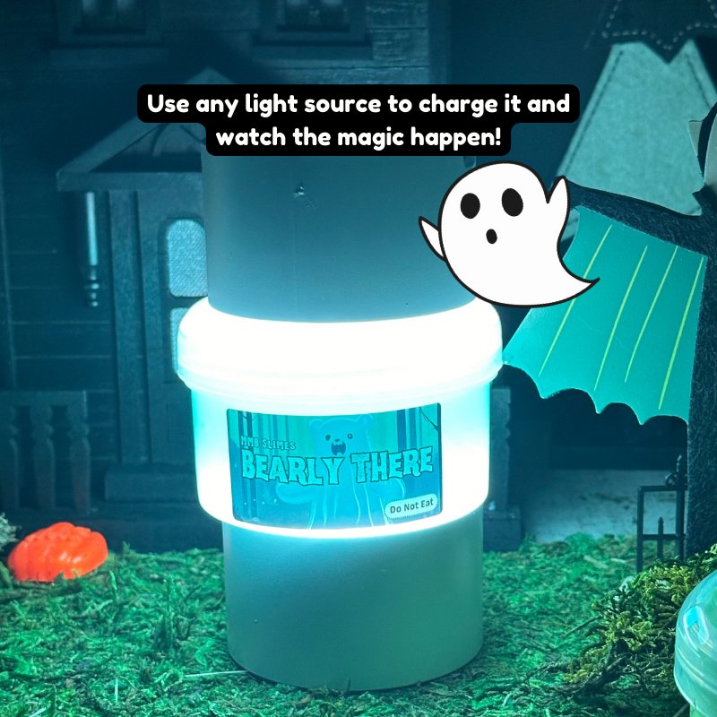 Bearly There - Glow In The Dark Slime - Mythical Mushbunny Slimes