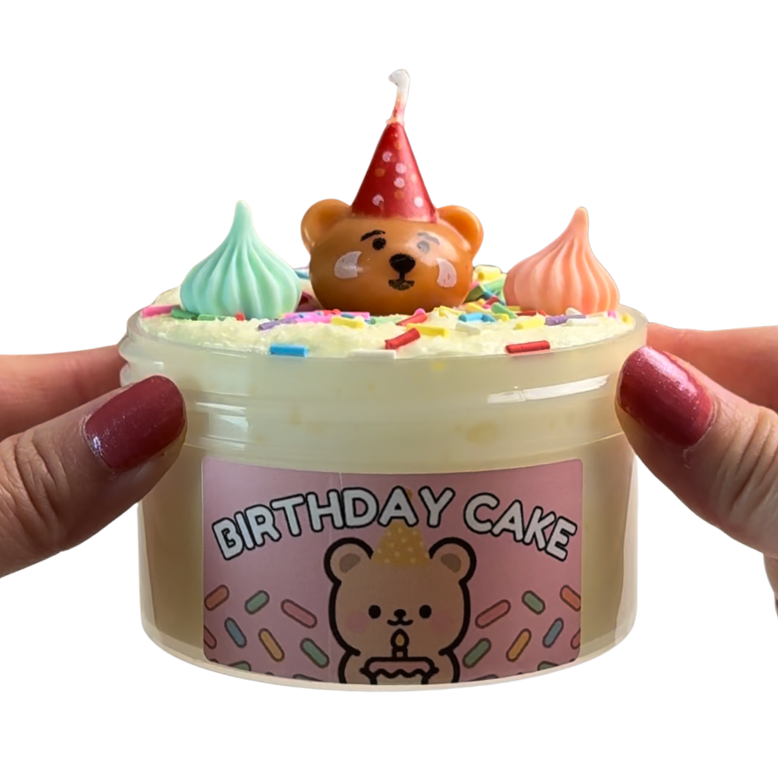 Birthday Cake Snow Fizz Slime - Mythical Mushbunny Slimes