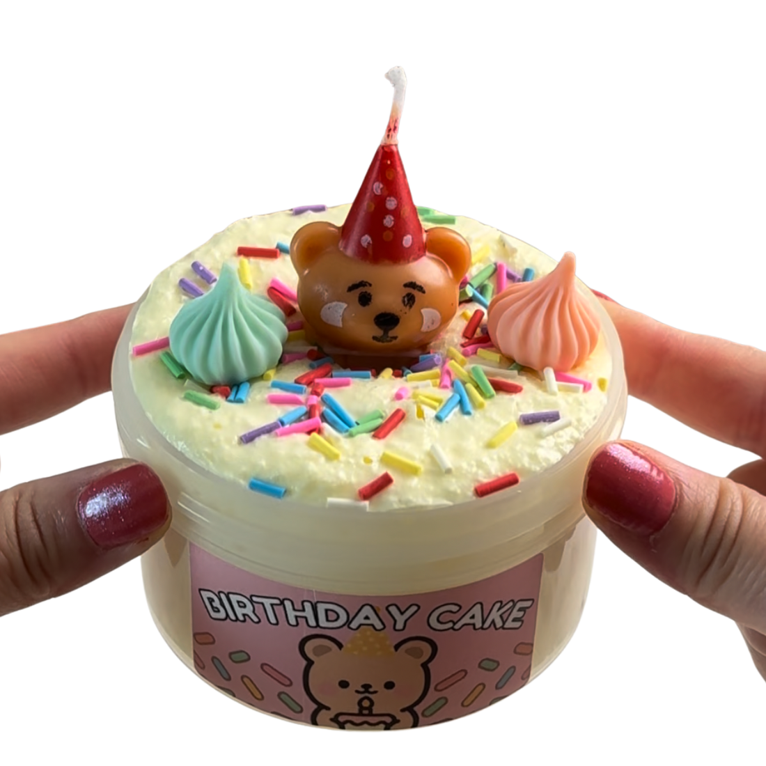 Birthday Cake Snow Fizz Slime - Mythical Mushbunny Slimes