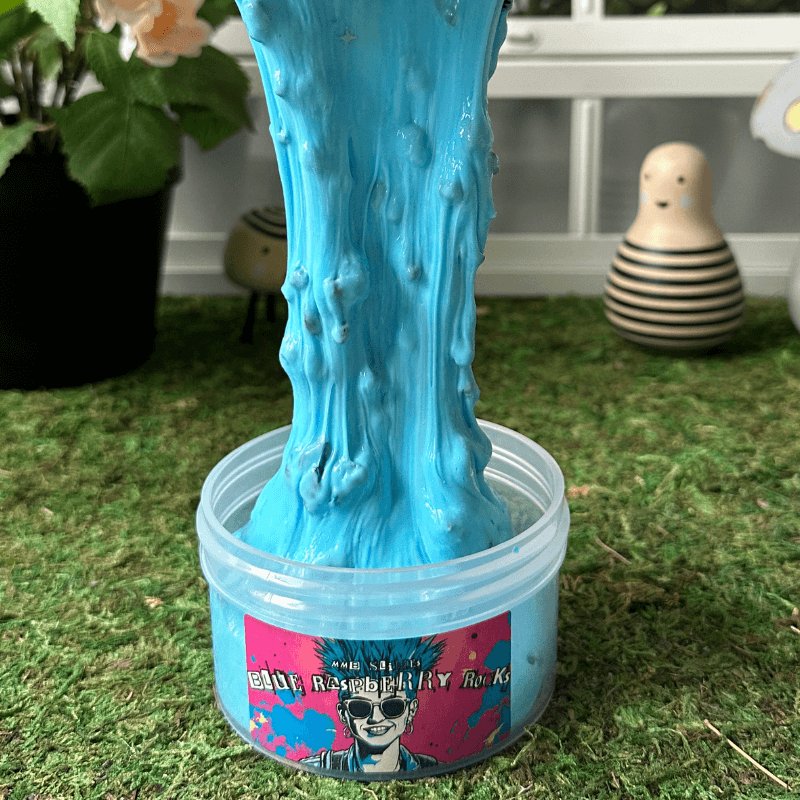 Blue Raspberry Lava Rocks Slime - Mythical Mushbunny Slimes