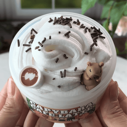 Capybara Cafe Latte DIY Slime Kit - Mythical Mushbunny Slimes