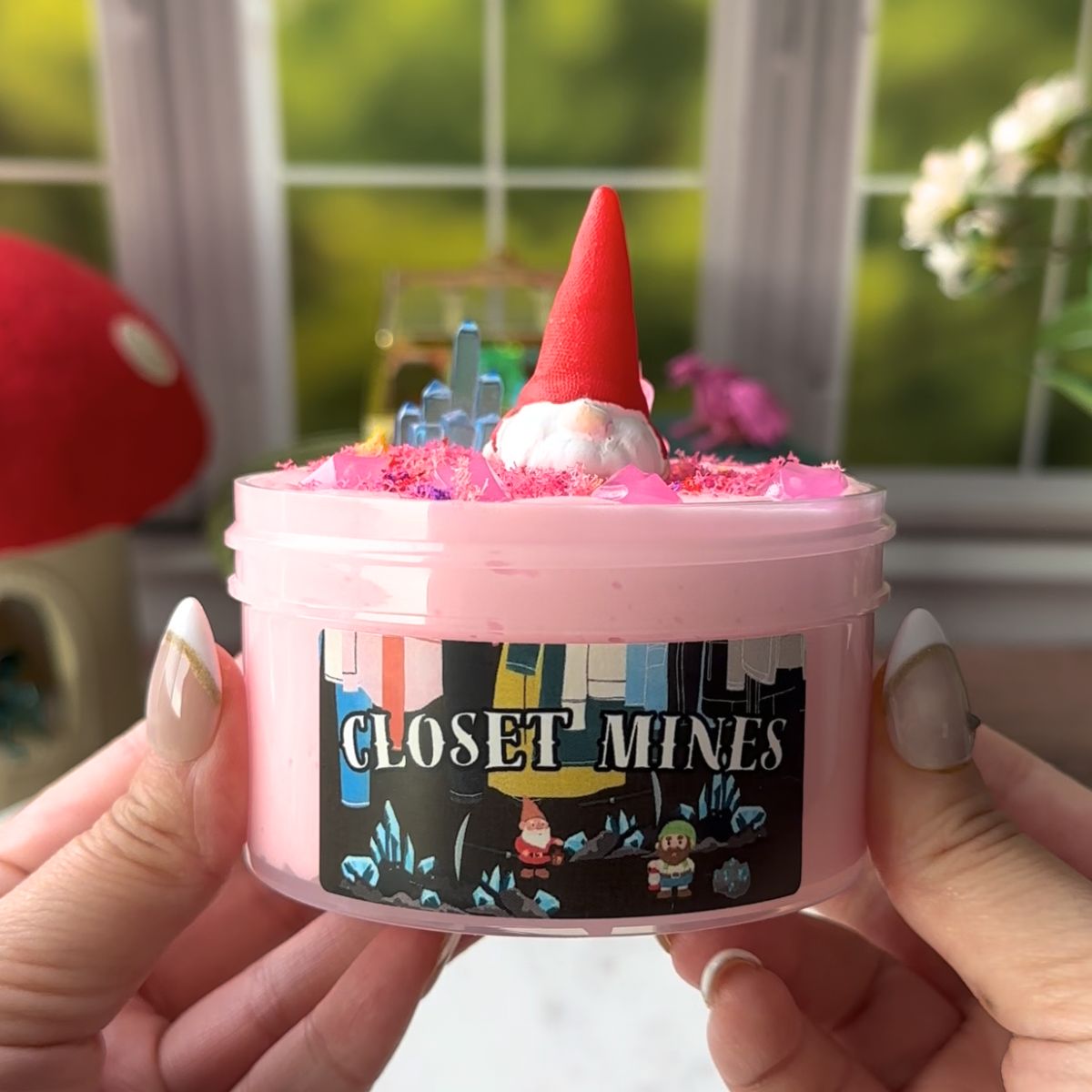 Closet Mines | Coral - colored Cloud Cream Slime - Mythical Mushbunny Slimes