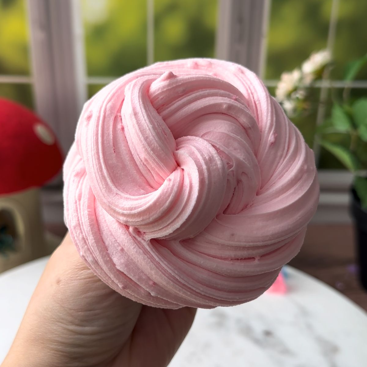 Closet Mines | Coral - colored Cloud Cream Slime - Mythical Mushbunny Slimes