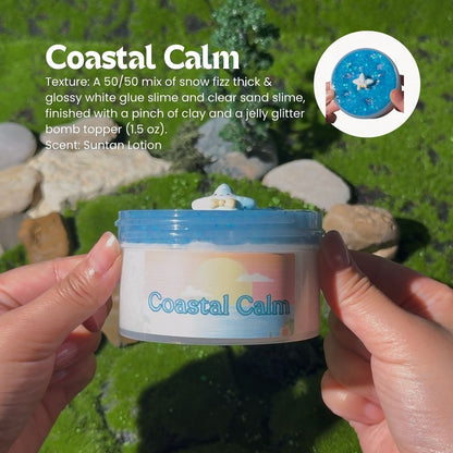 Coastal Calm | Two Part Snow Fizz Sand Slime - Mythical Mushbunny Slimes