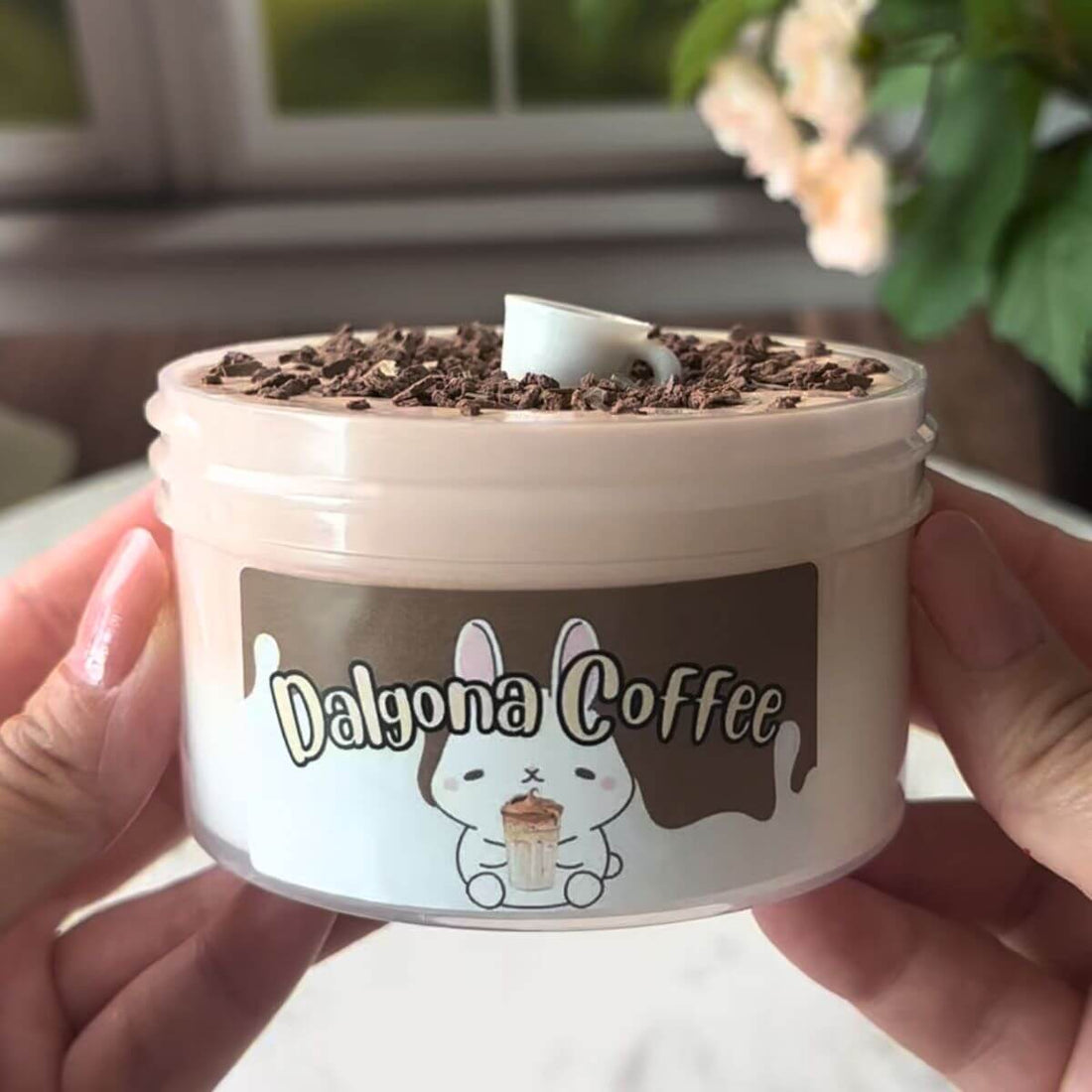 Dalgona Coffee Two Part Slime - Mythical Mushbunny Slimes