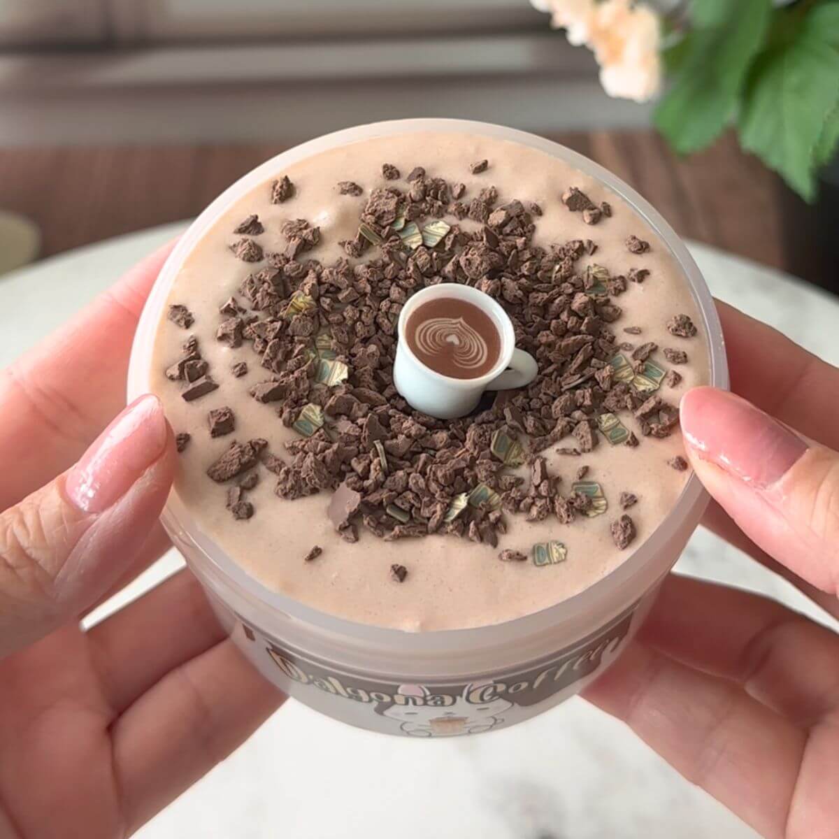 Dalgona Coffee Two Part Slime - Mythical Mushbunny Slimes