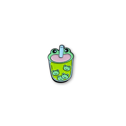 Froggy Boba Enamel Pin - Mythical Mushbunny Slimes