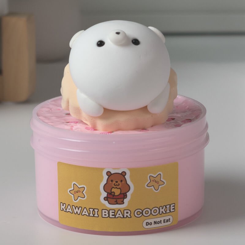 Kawaii Bear Cookie | DIY Clay Kit - Mythical Mushbunny Slimes