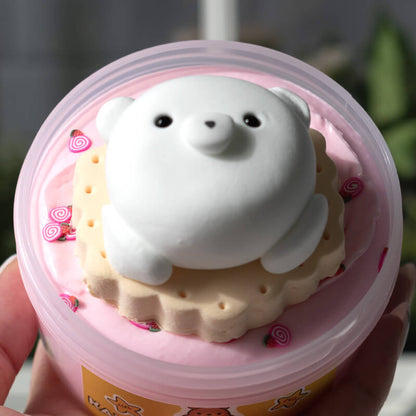 Kawaii Bear Cookie | DIY Clay Kit - Mythical Mushbunny Slimes