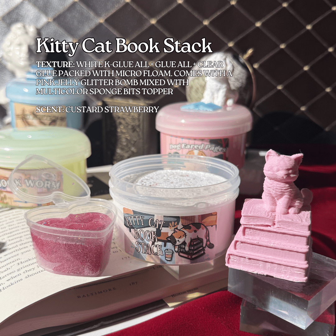 Kitty Cat Book Stack - Mythical Mushbunny Slimes
