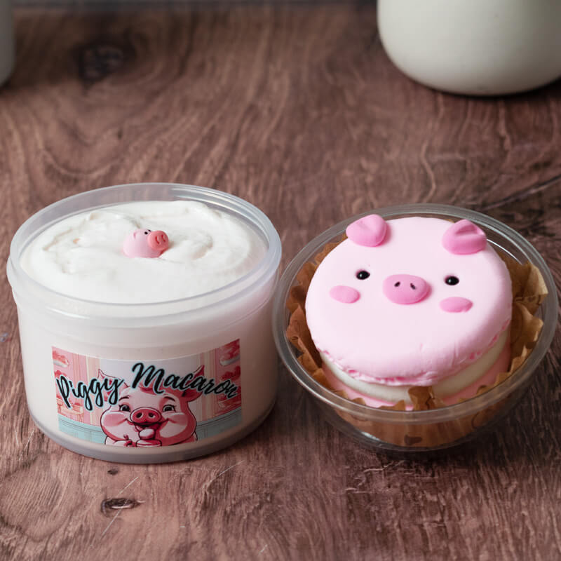 Piggy Macaron | DIY Kit - Mythical Mushbunny Slimes