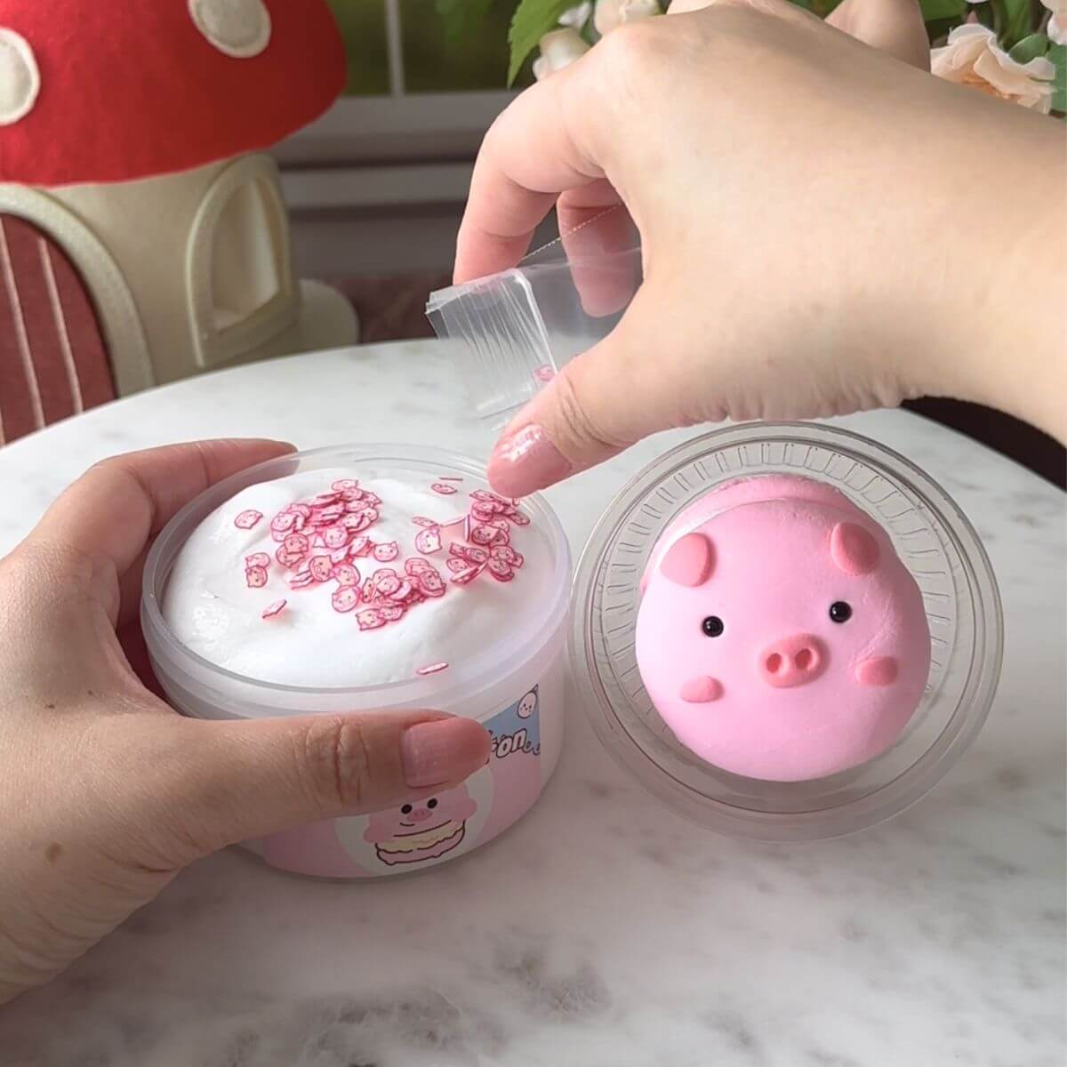 Piggy Macaron DIY Slime Kit - Mythical Mushbunny Slimes