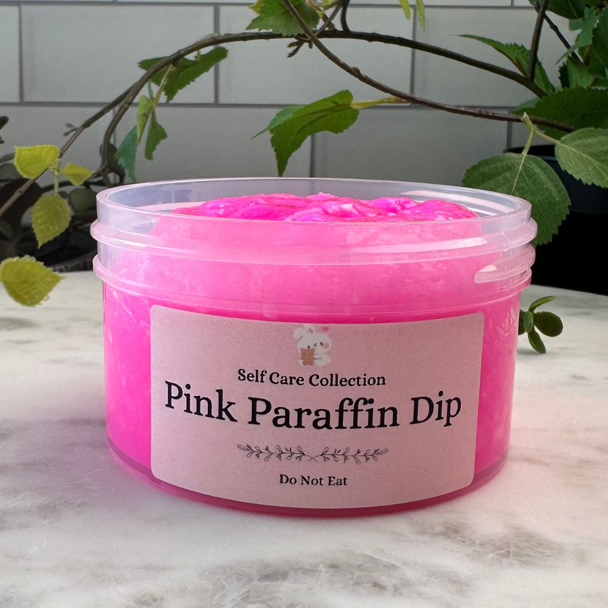 Pink Paraffin Dip Slime - Mythical Mushbunny Slimes