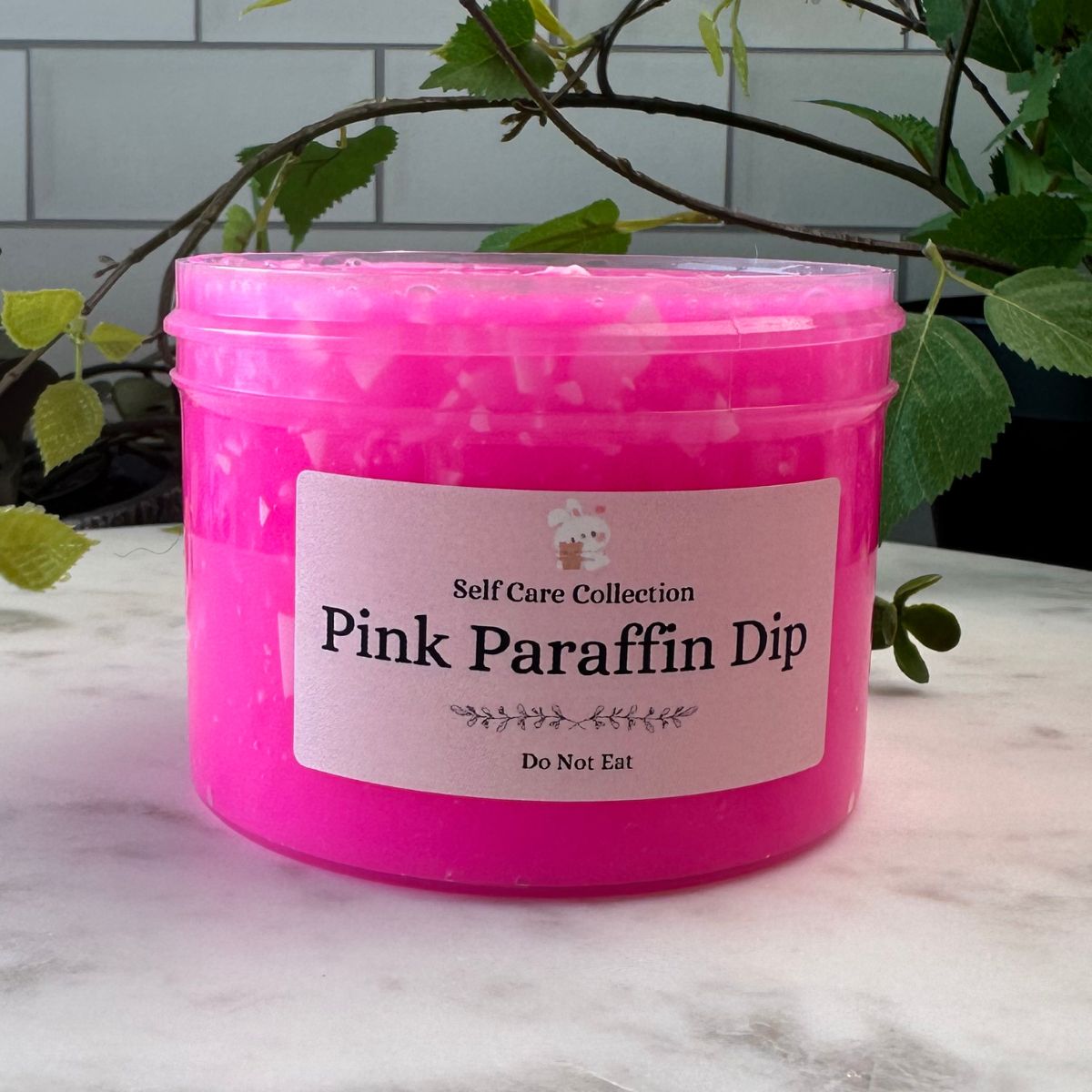 Pink Paraffin Dip Slime - Mythical Mushbunny Slimes