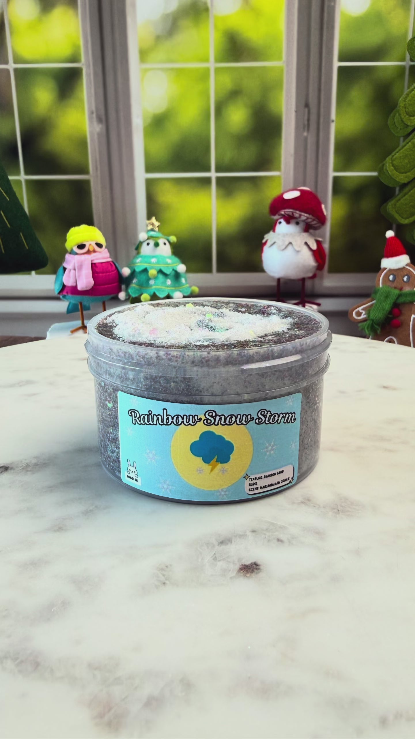 Rainbow Snow Storm Slime