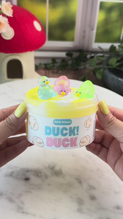 Duck Duck Yellow and White Cloud Cream Slime