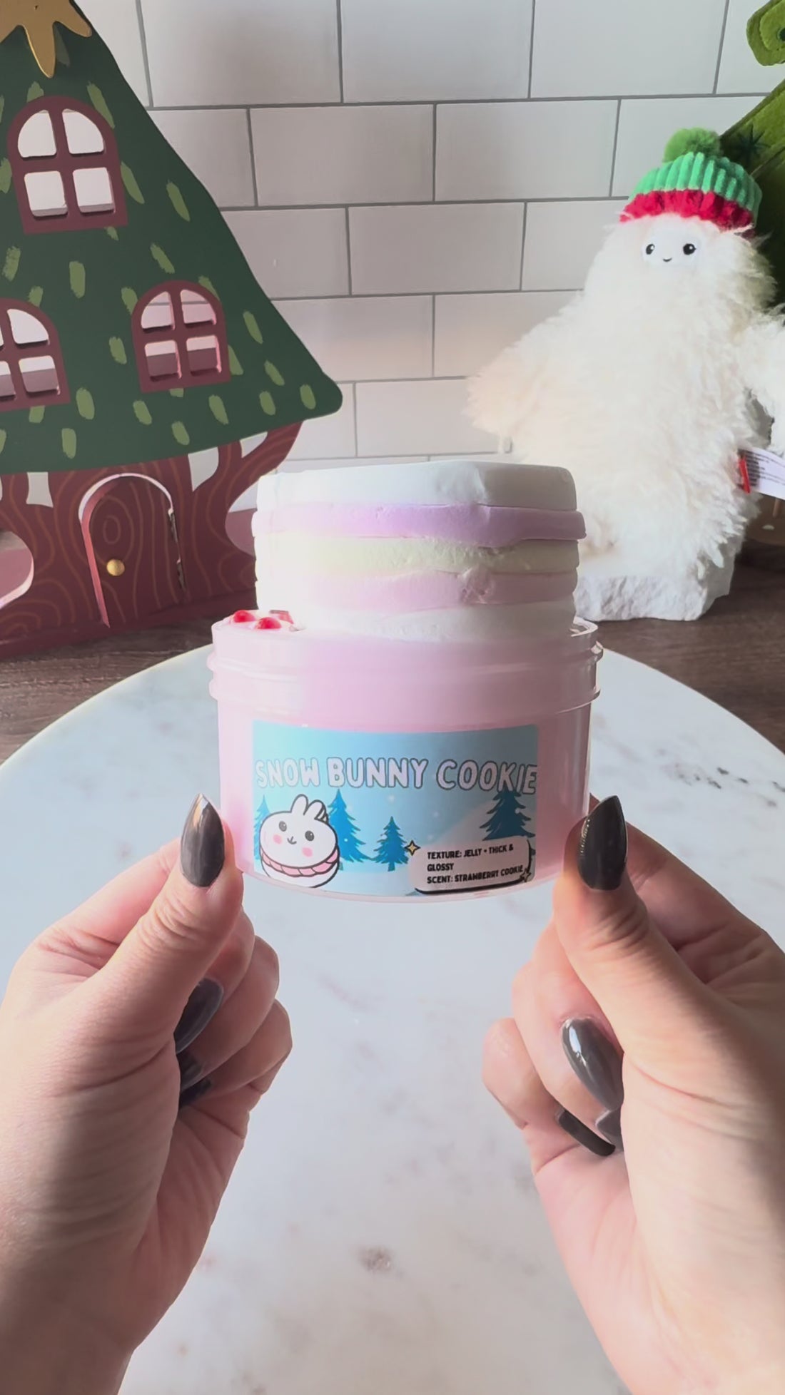 Snow Bunny Cookie DIY Slime Kit